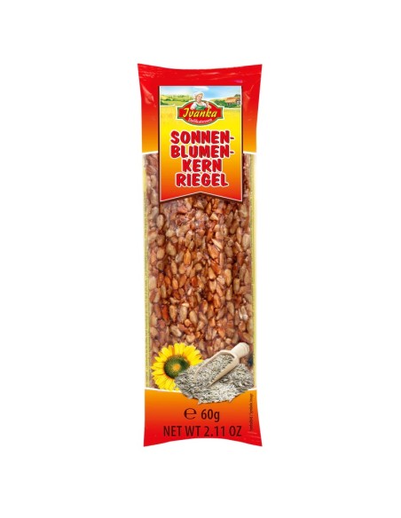 Knuspriger Karamell-Sonnenblumenkern-Riegel 60g 15 stuck
